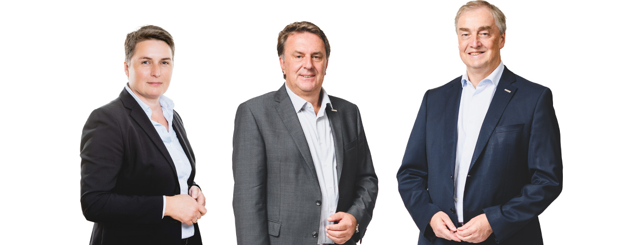 Michaela Vorlaufer, Wolfgang Ecker und Christian Moser.