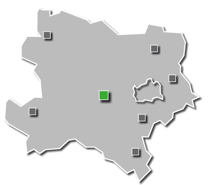 Landkarte mit WIFI-Standorten